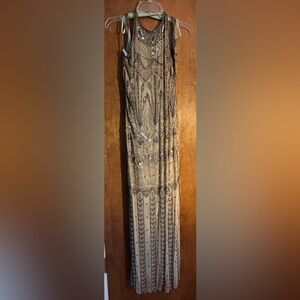 Elegant Beaded Evening Gown